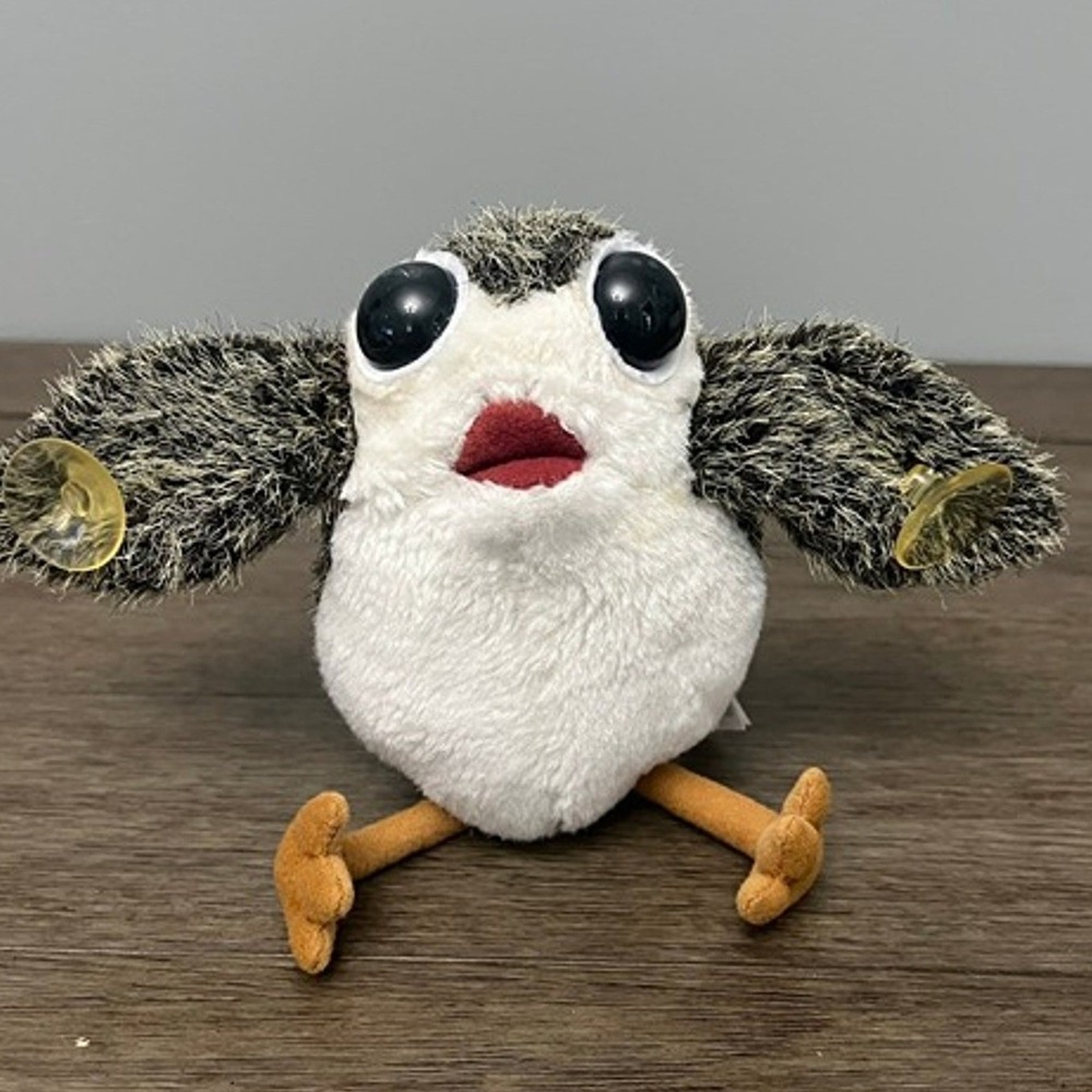 Star Wars Porg Plush Stuffed Animal Disney The Last Jedi Suction Cup Wings